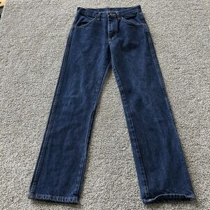 Rustler 87620SR Jeans Mens 29x30 Dark Wash Blue Denim Regular Straight Casual